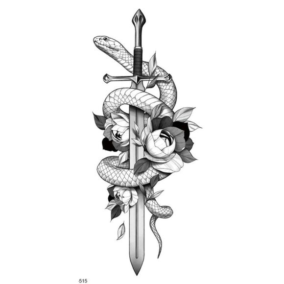 (11 Sheets) Men Women Temporary Tattoo Half Sleeve for Arm Back Leg Body Tattoos - Picture 2 of 12